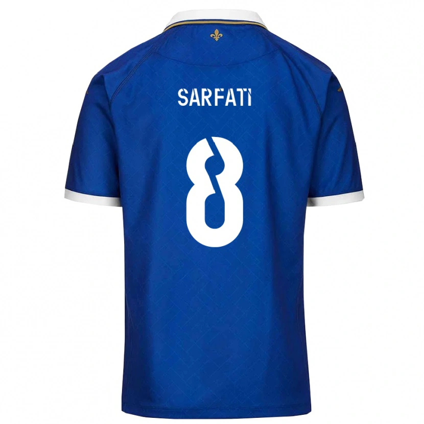 Danxen Niño Camiseta Isaac Sarfati #8 Azul Dorado 1ª Equipación 2025/26 La Camisa