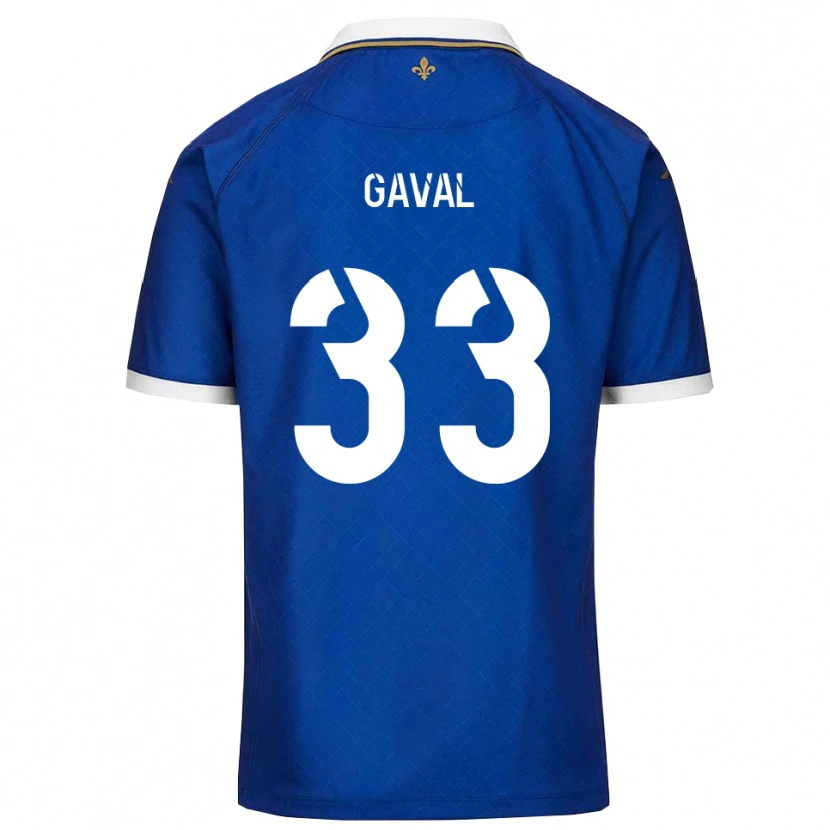 Danxen Niño Camiseta Aimé Gaval #33 Azul Dorado 1ª Equipación 2025/26 La Camisa