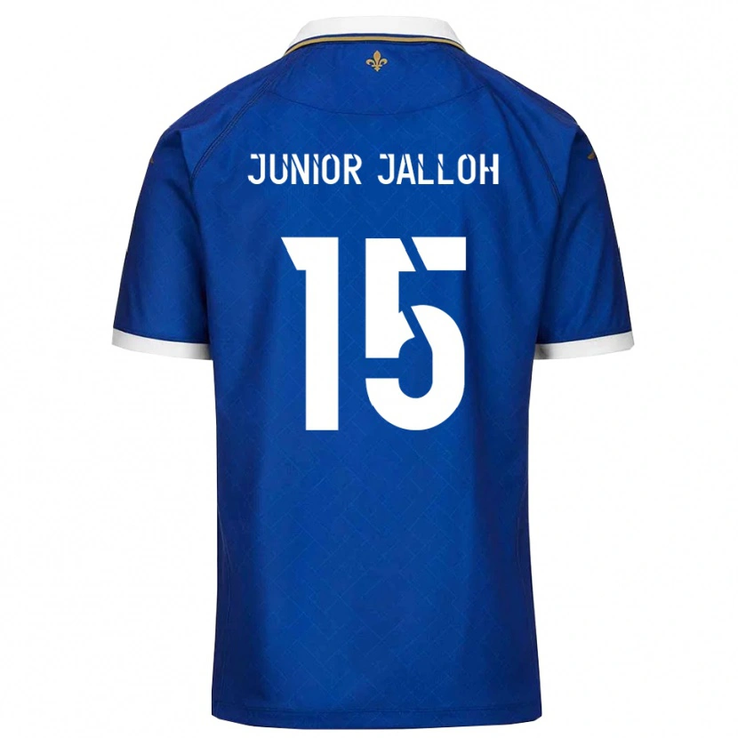 Danxen Niño Camiseta Abubakar Junior Jalloh #15 Azul Dorado 1ª Equipación 2025/26 La Camisa