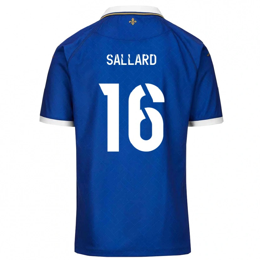 Danxen Niño Camiseta Romain Sallard #16 Azul Dorado 1ª Equipación 2025/26 La Camisa