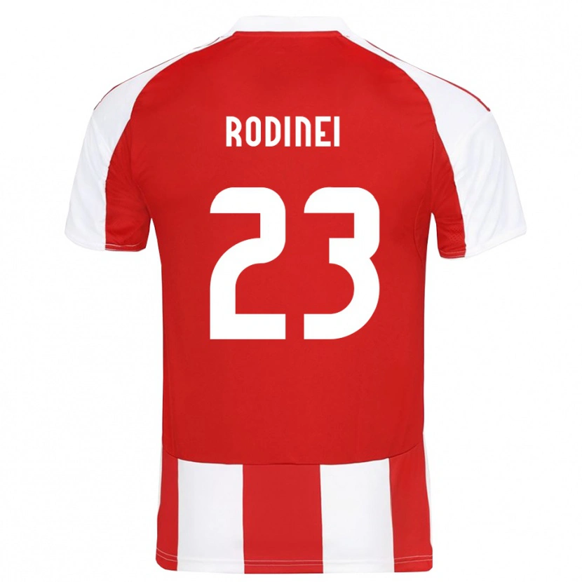 Danxen Niño Camiseta Rodinei #23 Rojo Blanco 1ª Equipación 2025/26 La Camisa