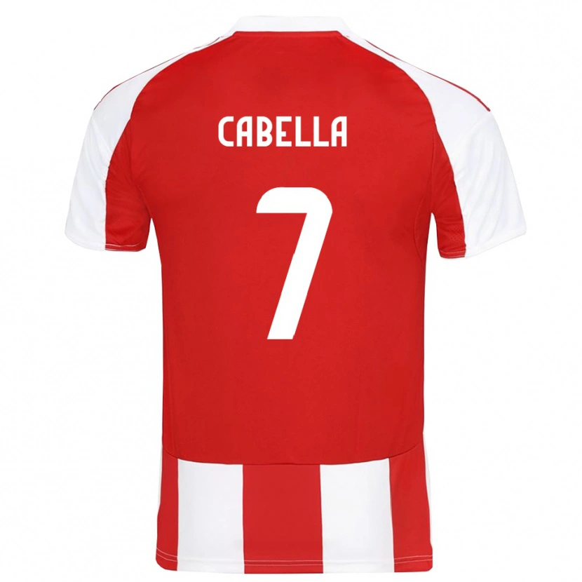 Danxen Niño Camiseta Rémy Cabella #7 Rojo Blanco 1ª Equipación 2025/26 La Camisa