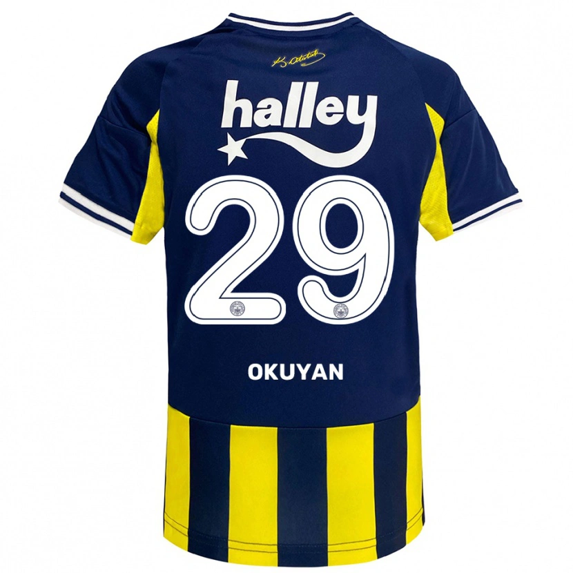 Danxen Niño Camiseta Mevlüde Okuyan #29 Amarillo Marino Blanco 1ª Equipación 2025/26 La Camisa