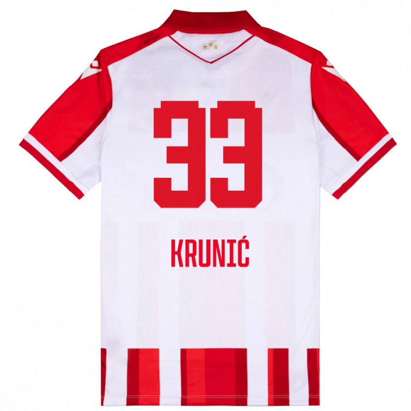 Danxen Niño Camiseta Rade Krunic #33 Rojo Blanco 1ª Equipación 2025/26 La Camisa