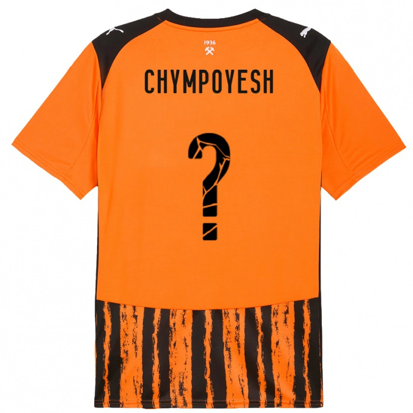 Danxen Niño Camiseta Vladyslav Chympoyesh #0 Naranja Negro 1ª Equipación 2025/26 La Camisa