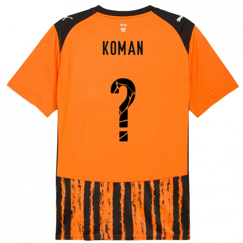 Danxen Niño Camiseta Semen Koman #0 Naranja Negro 1ª Equipación 2025/26 La Camisa