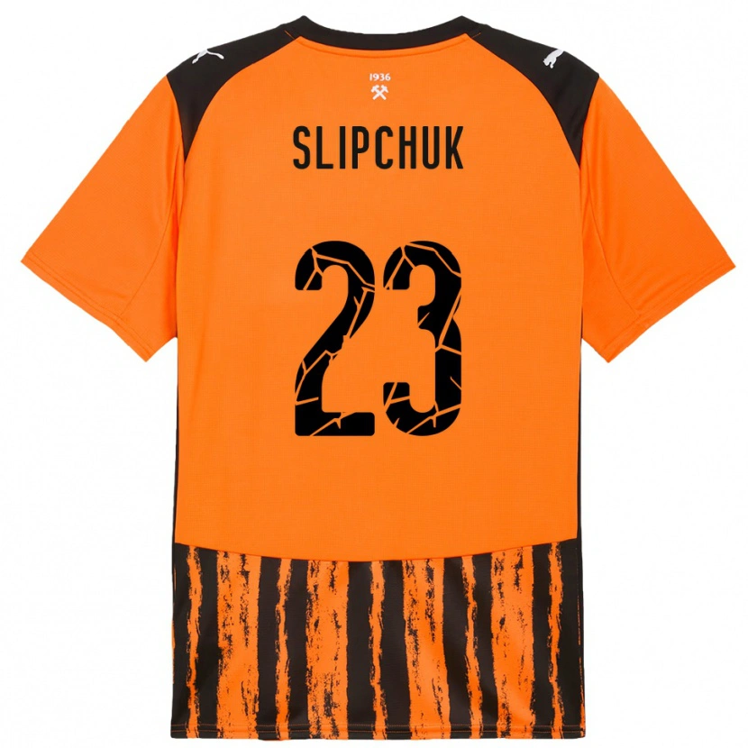 Danxen Niño Camiseta Mykhaylo Slipchuk #23 Naranja Negro 1ª Equipación 2025/26 La Camisa