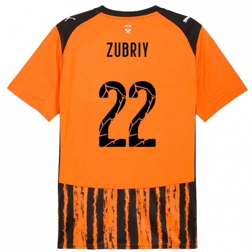 Danxen Niño Camiseta Artem Zubriy #22 Naranja Negro 1ª Equipación 2025/26 La Camisa