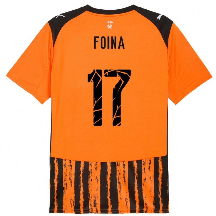 Danxen Niño Camiseta Arseniy Foina #17 Naranja Negro 1ª Equipación 2025/26 La Camisa