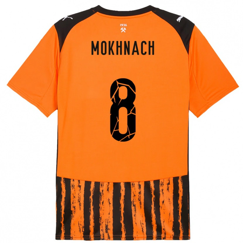 Danxen Niño Camiseta Liubov Mokhnach #8 Naranja Negro 1ª Equipación 2025/26 La Camisa