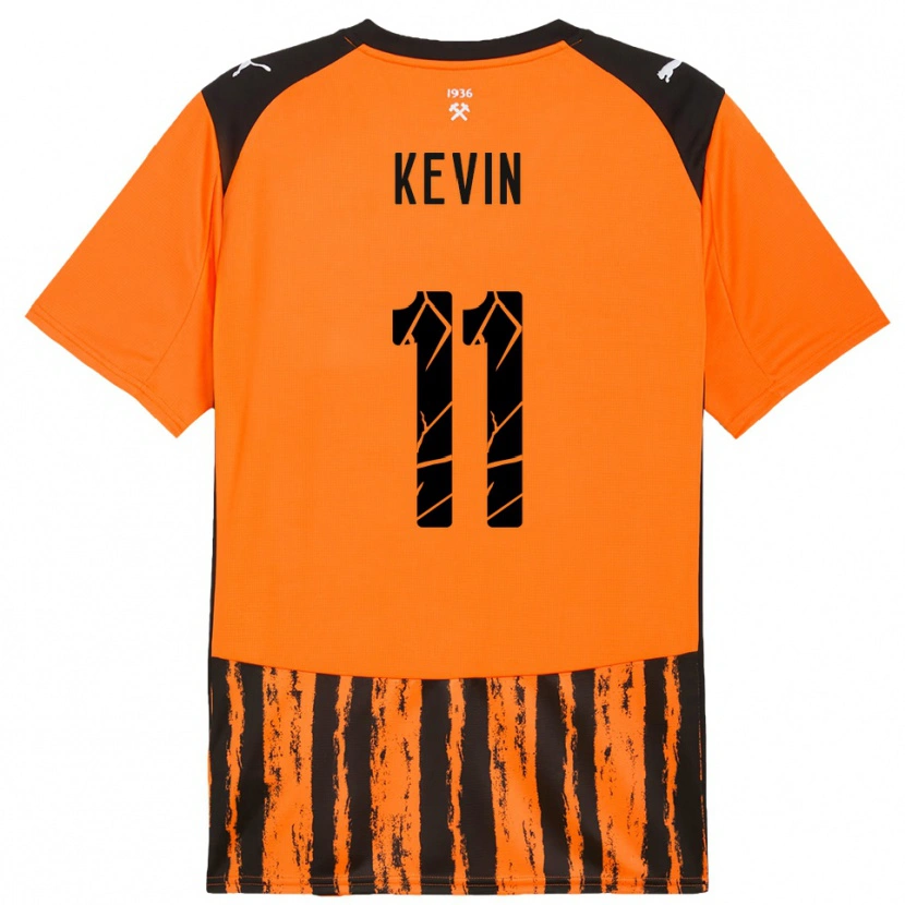 Danxen Niño Camiseta Kevin #11 Naranja Negro 1ª Equipación 2025/26 La Camisa