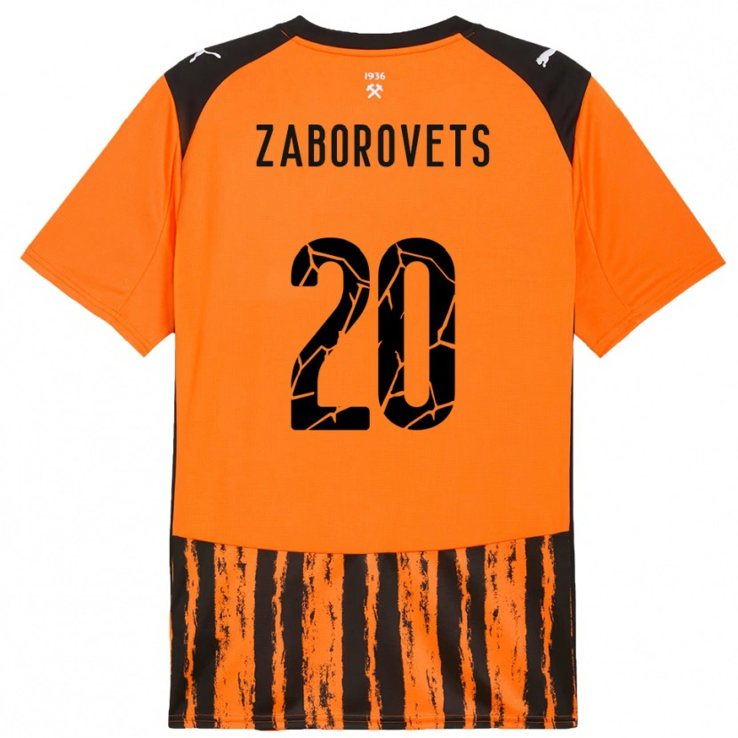 Danxen Niño Camiseta Lidiia Zaborovets #20 Naranja Negro 1ª Equipación 2025/26 La Camisa