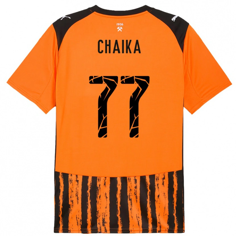 Danxen Niño Camiseta Nadiia Chaika #77 Naranja Negro 1ª Equipación 2025/26 La Camisa