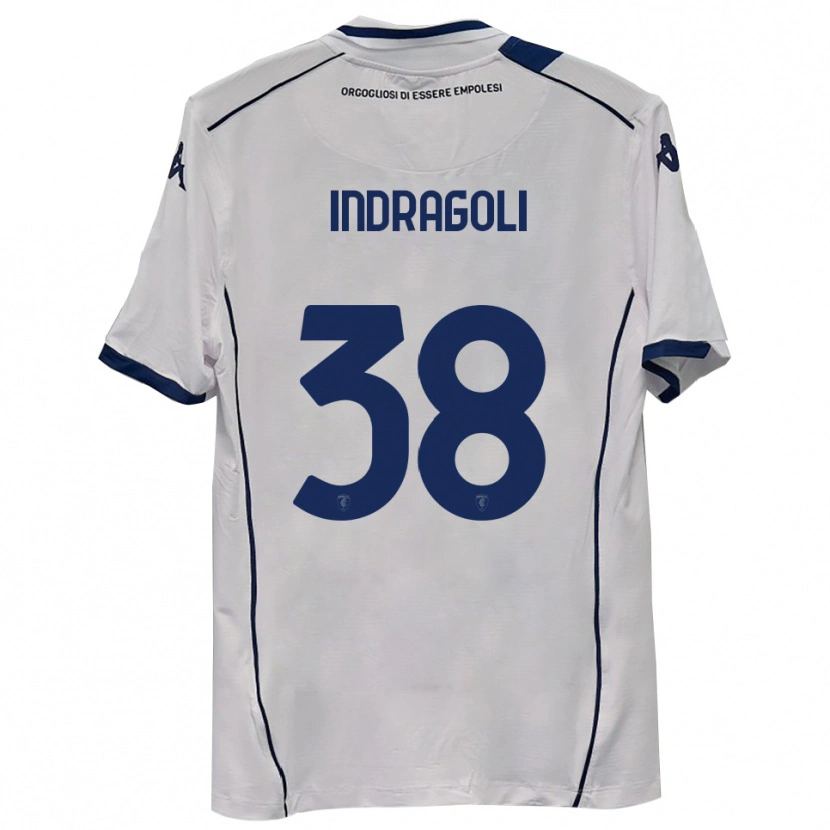 Danxen Niño Camiseta Gabriele Indragoli #38 Azul Marino Oscuro 2ª Equipación 2025/26 La Camisa