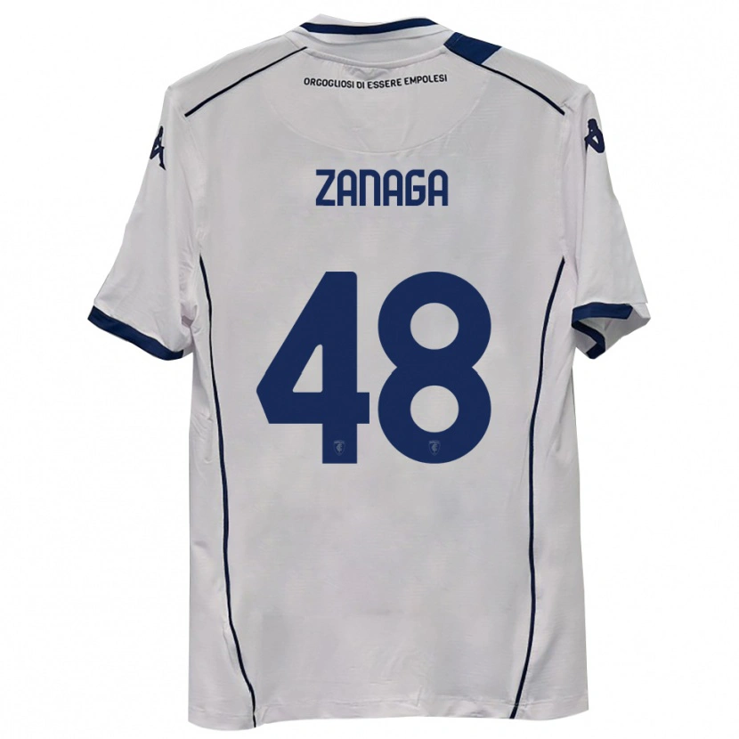 Danxen Niño Camiseta Edoardo Zanaga #48 Azul Marino Oscuro 2ª Equipación 2025/26 La Camisa