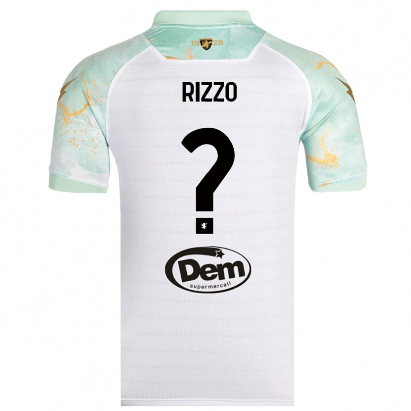 Danxen Niño Camiseta Cristiano Rizzo #0 Blanco Negro 2ª Equipación 2025/26 La Camisa