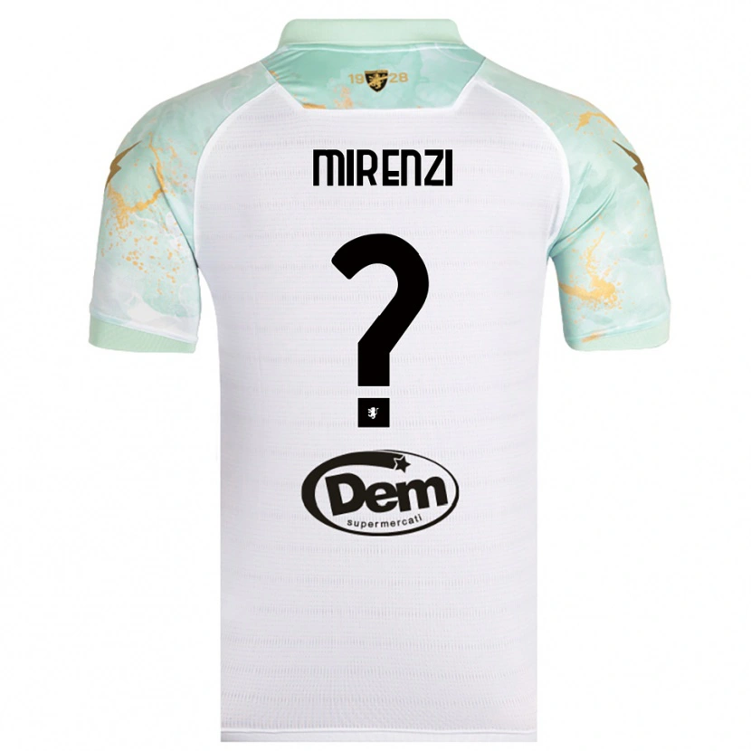Danxen Niño Camiseta Andrea Mirenzi #0 Blanco Negro 2ª Equipación 2025/26 La Camisa