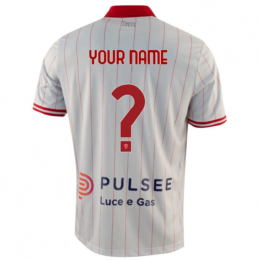 Danxen Niño Camiseta Su Nombre #0 Blanco Rojo Azul 2ª Equipación 2025/26 La Camisa