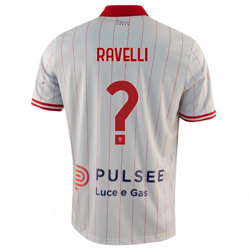 Danxen Niño Camiseta Etienne Ravelli #0 Blanco Rojo Azul 2ª Equipación 2025/26 La Camisa