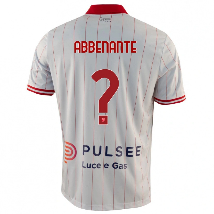 Danxen Niño Camiseta Alessandro Abbenante #0 Blanco Rojo Azul 2ª Equipación 2025/26 La Camisa