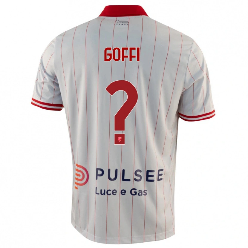 Danxen Niño Camiseta Tommaso Goffi #0 Blanco Rojo Azul 2ª Equipación 2025/26 La Camisa