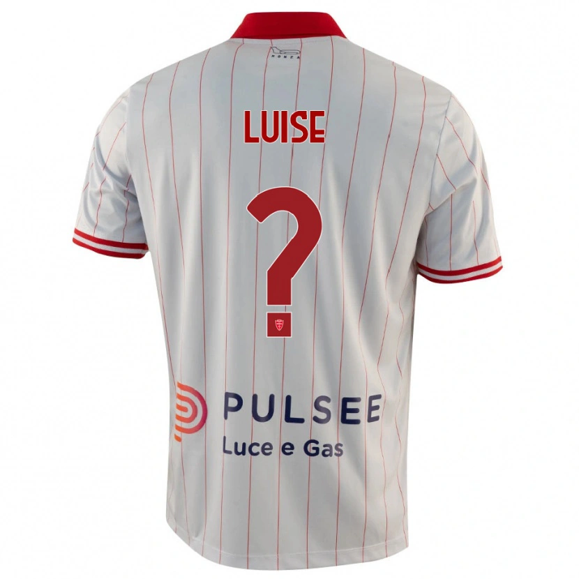 Danxen Niño Camiseta Marco Luise #0 Blanco Rojo Azul 2ª Equipación 2025/26 La Camisa