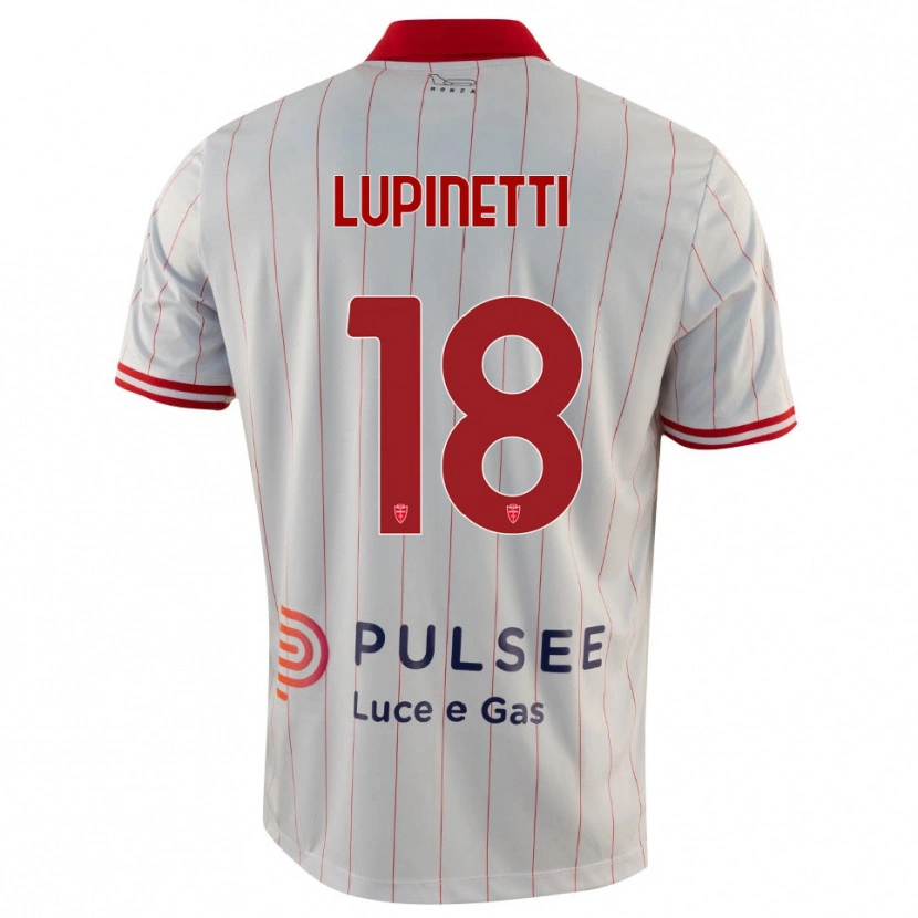 Danxen Niño Camiseta Tommaso Lupinetti #18 Blanco Rojo Azul 2ª Equipación 2025/26 La Camisa
