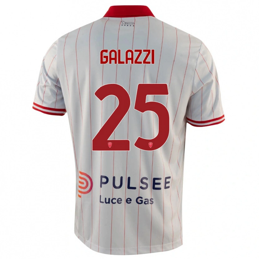 Danxen Niño Camiseta Nicolas Galazzi #25 Blanco Rojo Azul 2ª Equipación 2025/26 La Camisa