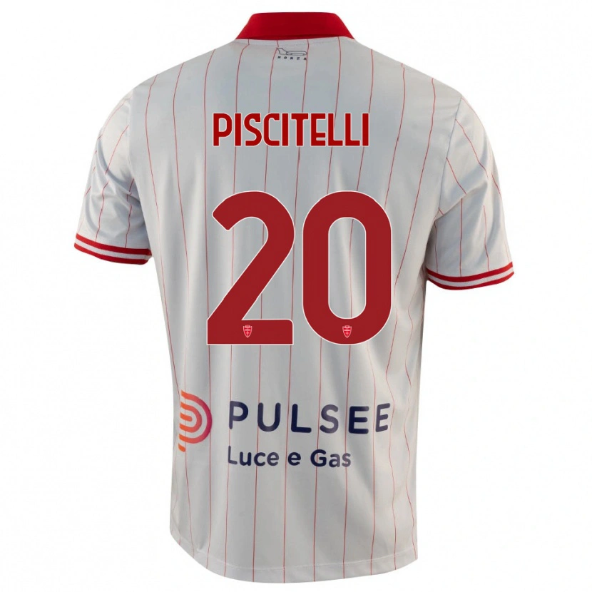 Danxen Niño Camiseta Pasquale Piscitelli #20 Blanco Rojo Azul 2ª Equipación 2025/26 La Camisa