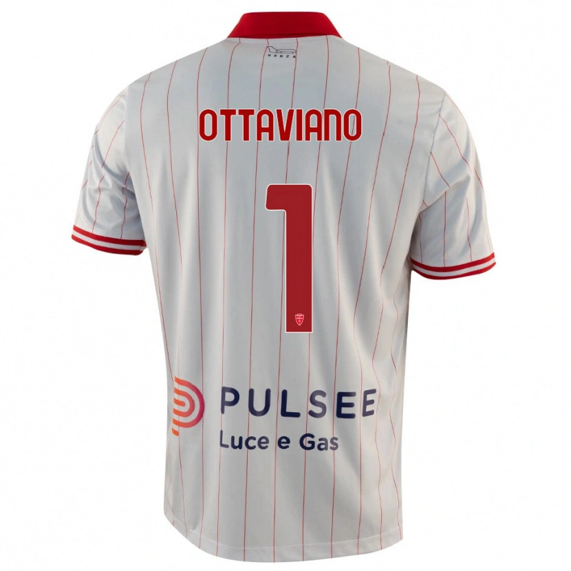Danxen Niño Camiseta Alessandro Ottaviano #1 Blanco Rojo Azul 2ª Equipación 2025/26 La Camisa