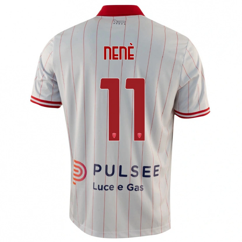Danxen Niño Camiseta Stephen Nenè #11 Blanco Rojo Azul 2ª Equipación 2025/26 La Camisa