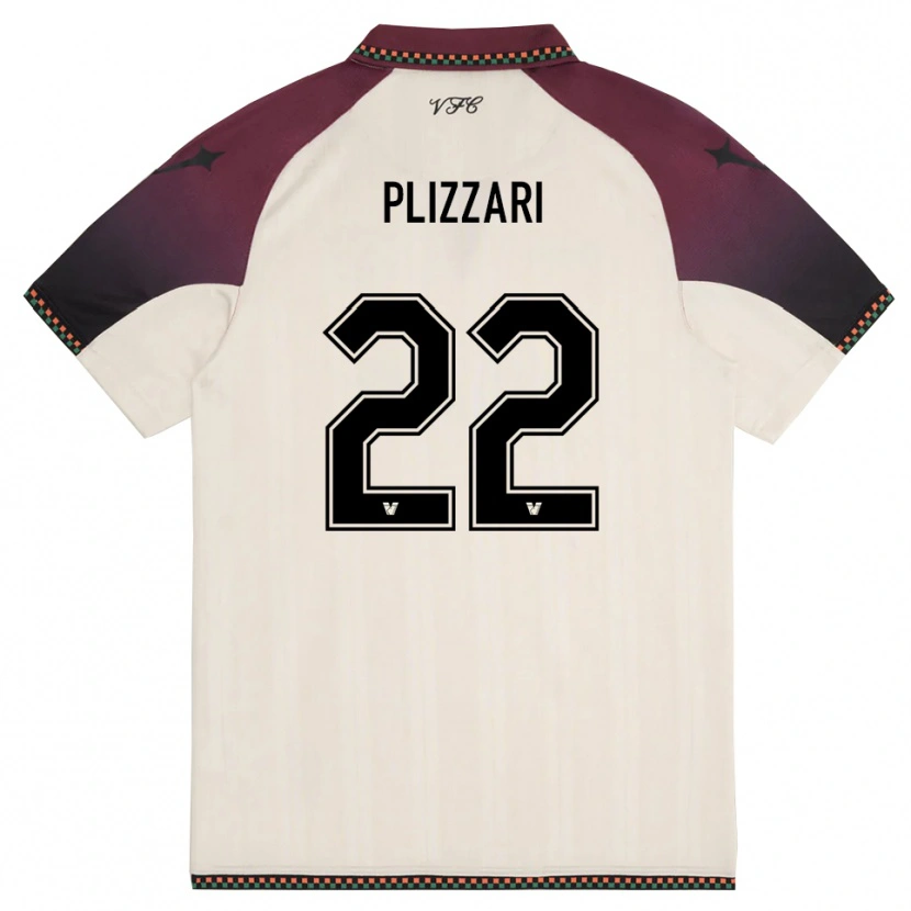 Danxen Niño Camiseta Alessandro Plizzari #22 Crema Borgoña 2ª Equipación 2025/26 La Camisa