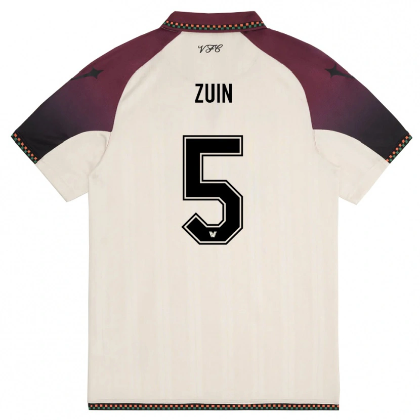 Danxen Niño Camiseta Gregorio Zuin #5 Crema Borgoña 2ª Equipación 2025/26 La Camisa