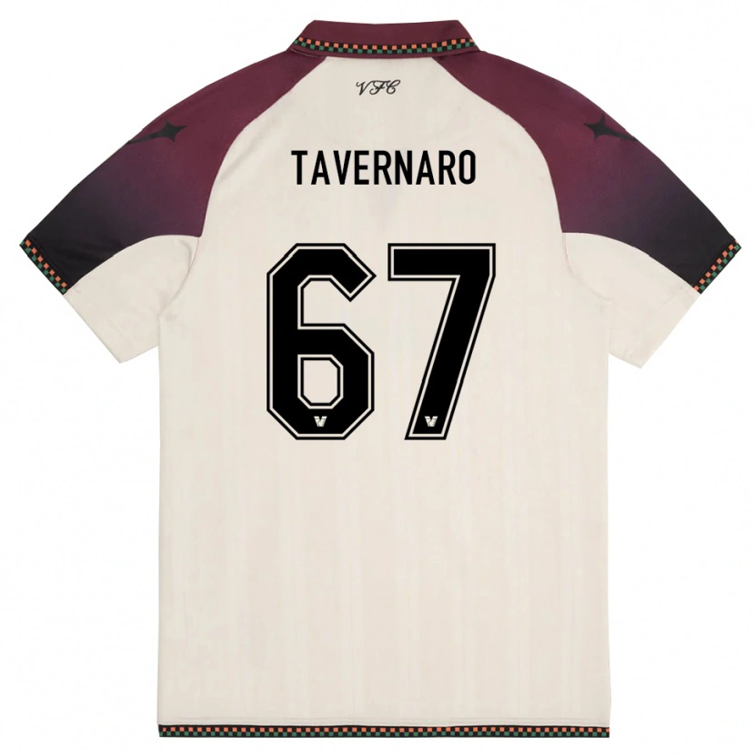 Danxen Niño Camiseta Federico Tavernaro #67 Crema Borgoña 2ª Equipación 2025/26 La Camisa