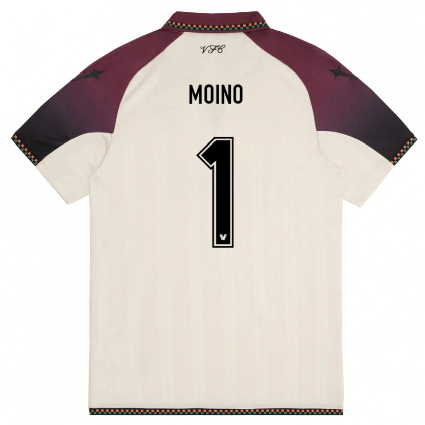 Danxen Niño Camiseta Thomas Moino #1 Crema Borgoña 2ª Equipación 2025/26 La Camisa