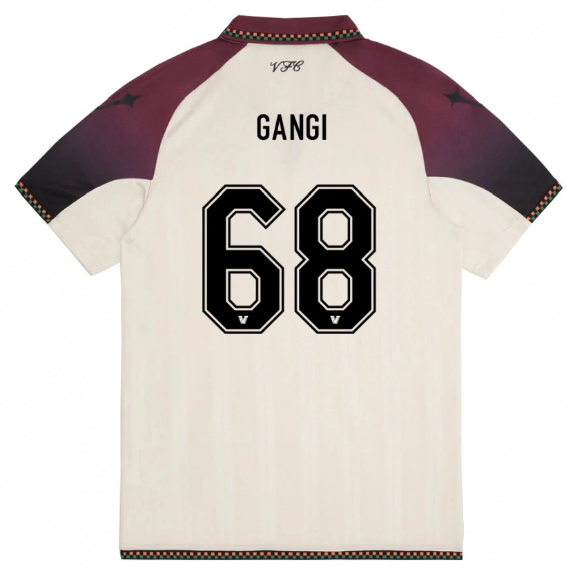 Danxen Niño Camiseta Chiara Gangi #68 Crema Borgoña 2ª Equipación 2025/26 La Camisa