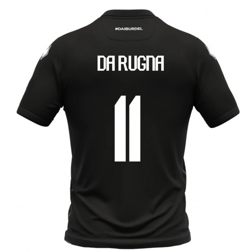 Danxen Niño Camiseta Milo Da Rugna #11 Negro Blanco 2ª Equipación 2025/26 La Camisa