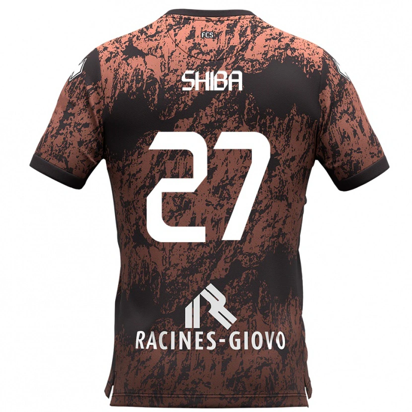 Danxen Niño Camiseta Cristian Shiba #27 Marrón Negro 2ª Equipación 2025/26 La Camisa