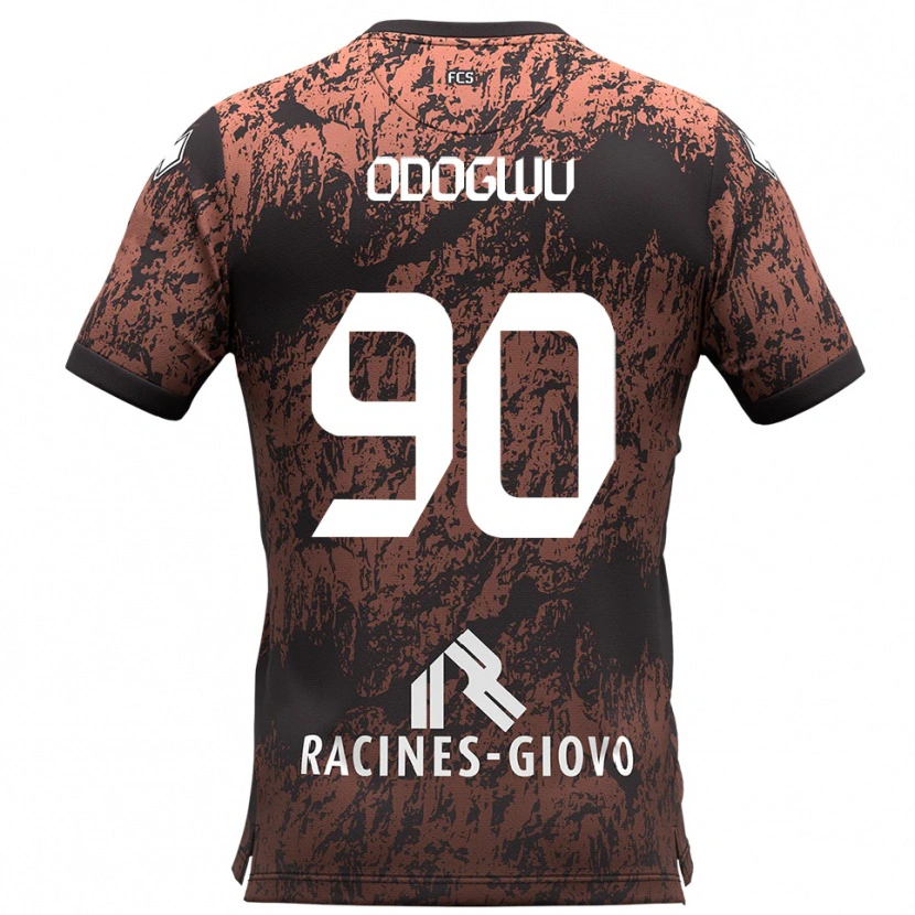 Danxen Niño Camiseta Raphael Odogwu #90 Marrón Negro 2ª Equipación 2025/26 La Camisa