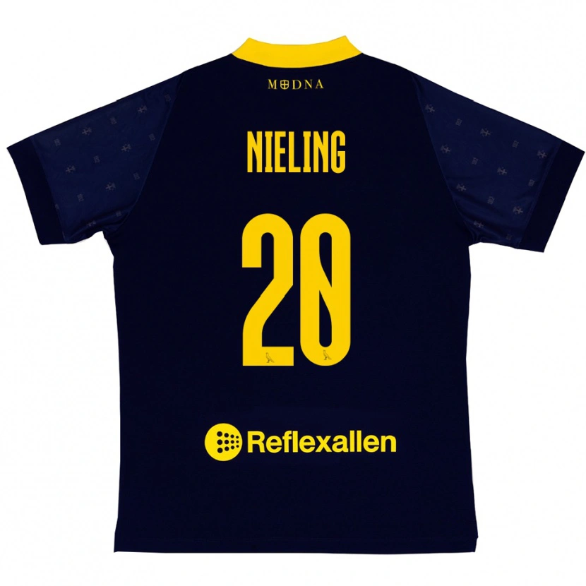 Danxen Niño Camiseta Bryant Nieling #20 Marino Amarillo 2ª Equipación 2025/26 La Camisa