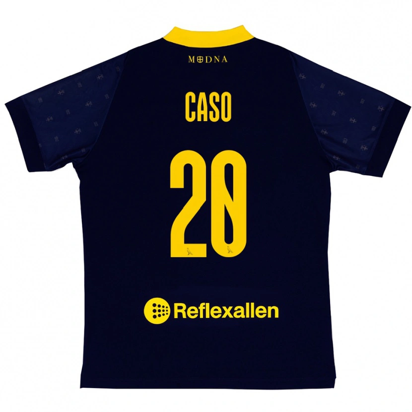 Danxen Niño Camiseta Giuseppe Caso #20 Marino Amarillo 2ª Equipación 2025/26 La Camisa