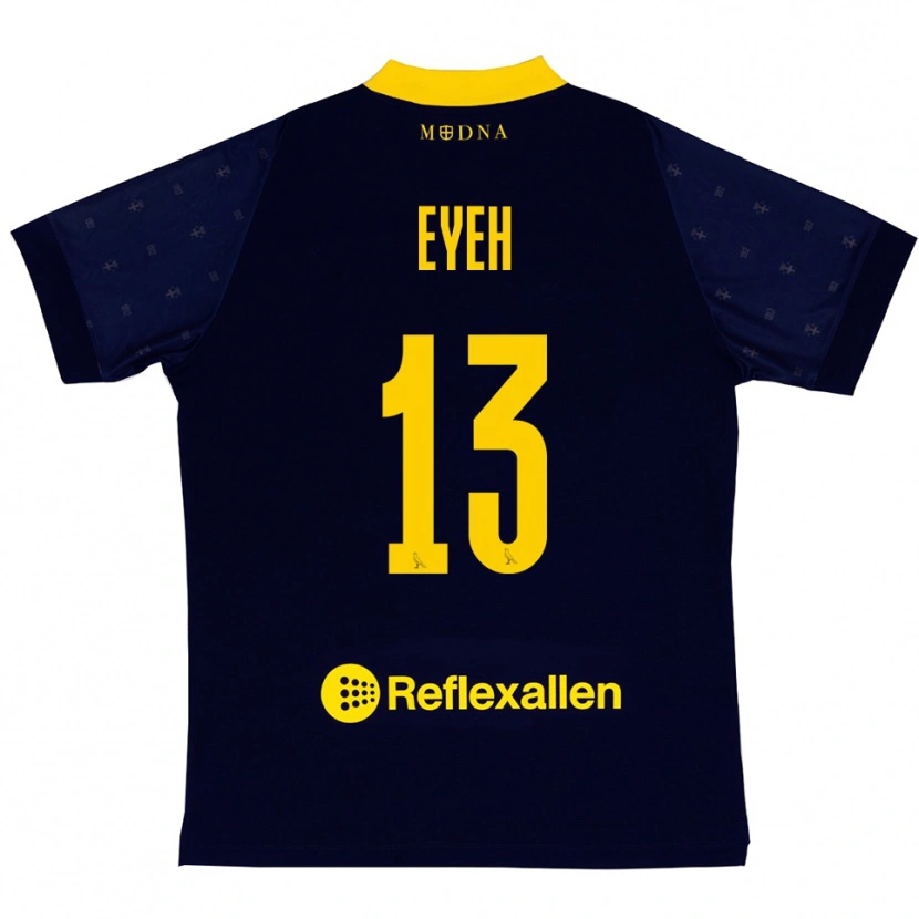 Danxen Niño Camiseta Nicholas Eyeh #13 Marino Amarillo 2ª Equipación 2025/26 La Camisa