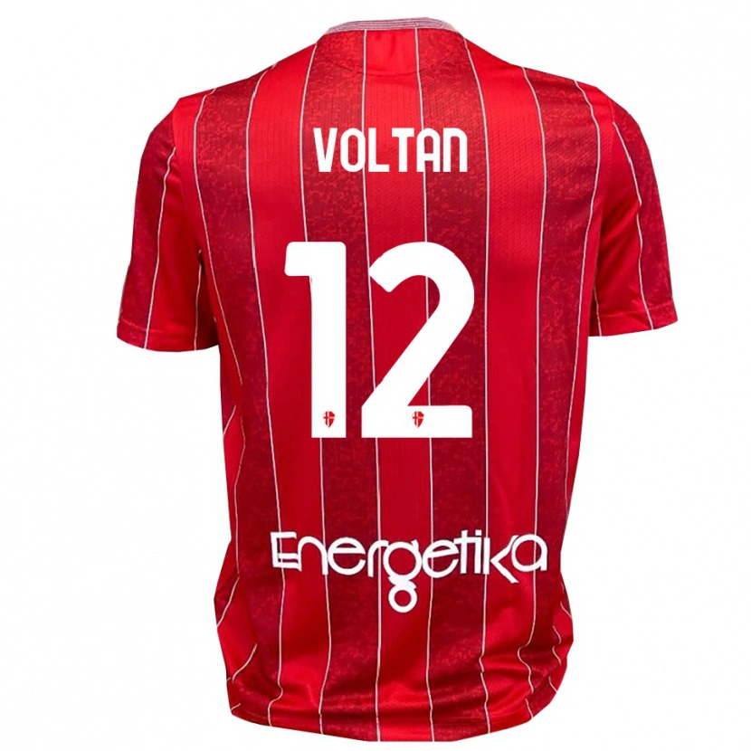 Danxen Niño Camiseta Michele Voltan #12 Rojo Blanco 2ª Equipación 2025/26 La Camisa