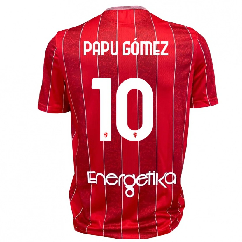 Danxen Niño Camiseta Papu Gómez #10 Rojo Blanco 2ª Equipación 2025/26 La Camisa