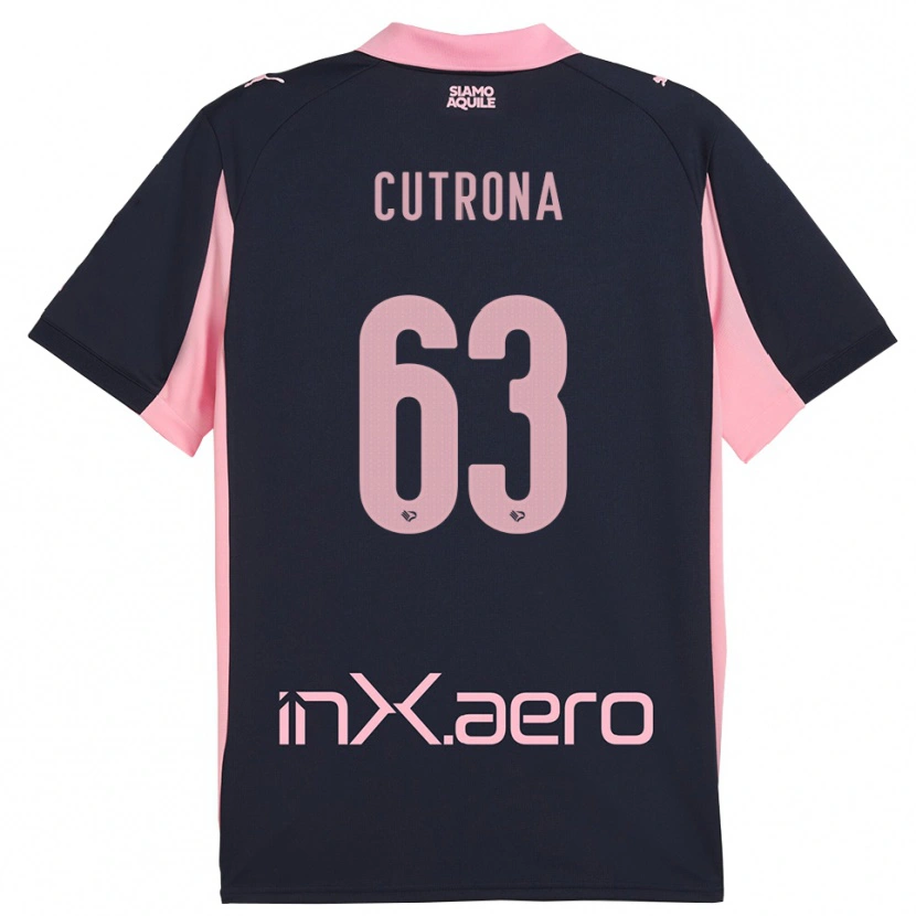 Danxen Niño Camiseta Francesco Cutrona #63 Marino Rosa 2ª Equipación 2025/26 La Camisa