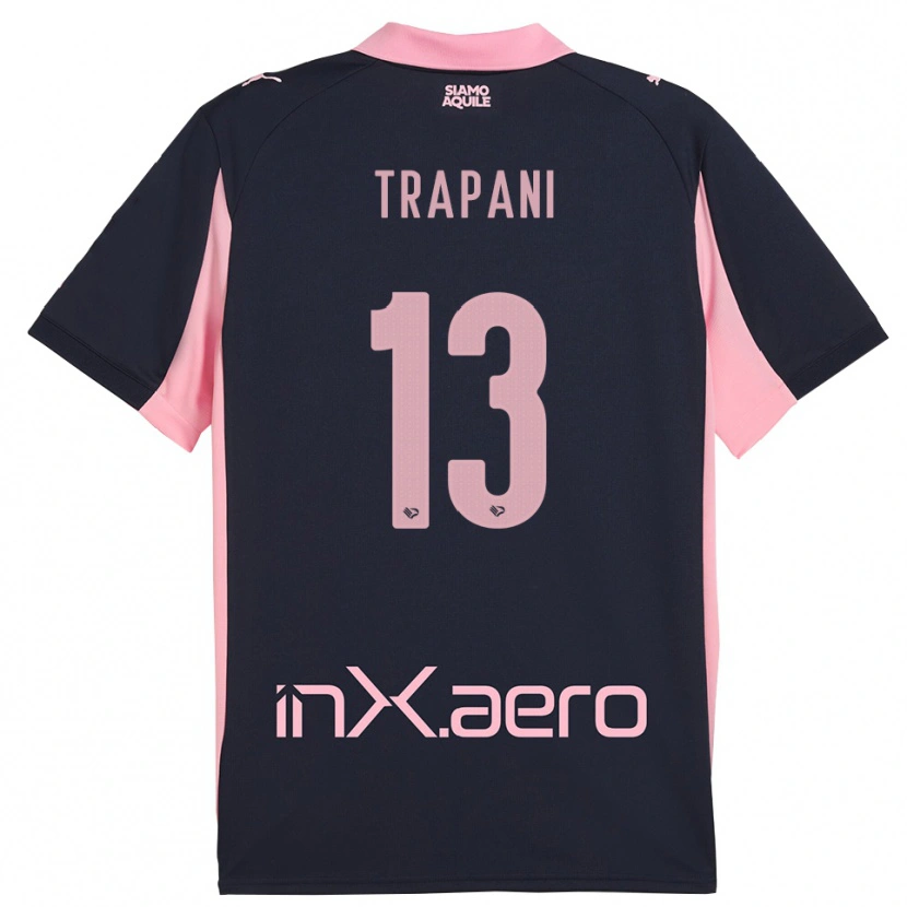 Danxen Niño Camiseta Nicolò Trapani #13 Marino Rosa 2ª Equipación 2025/26 La Camisa