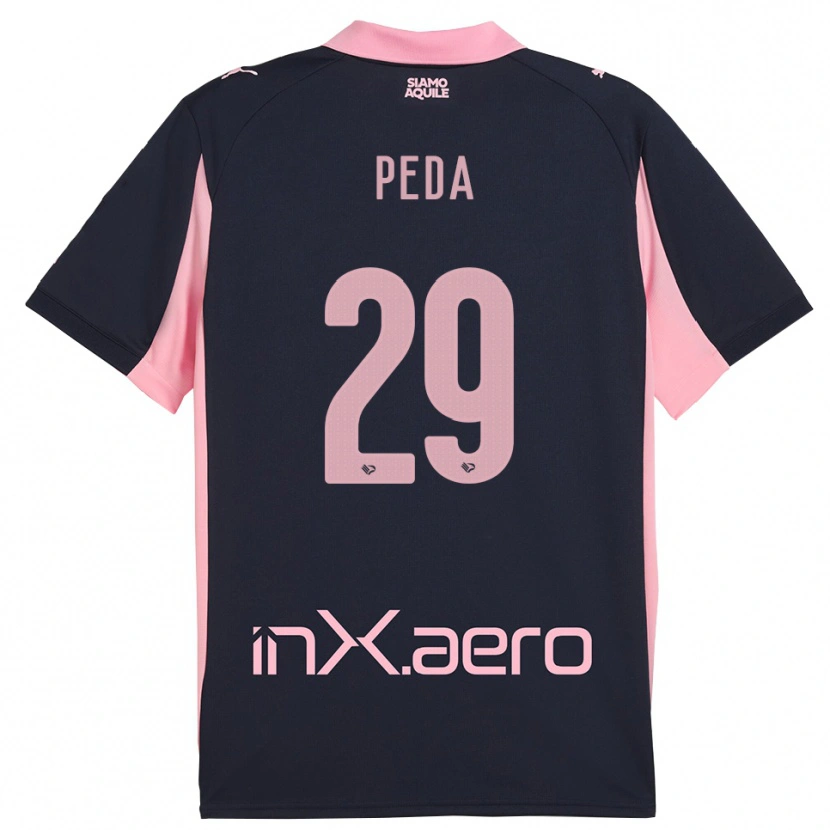 Danxen Niño Camiseta Patryk Peda #29 Marino Rosa 2ª Equipación 2025/26 La Camisa
