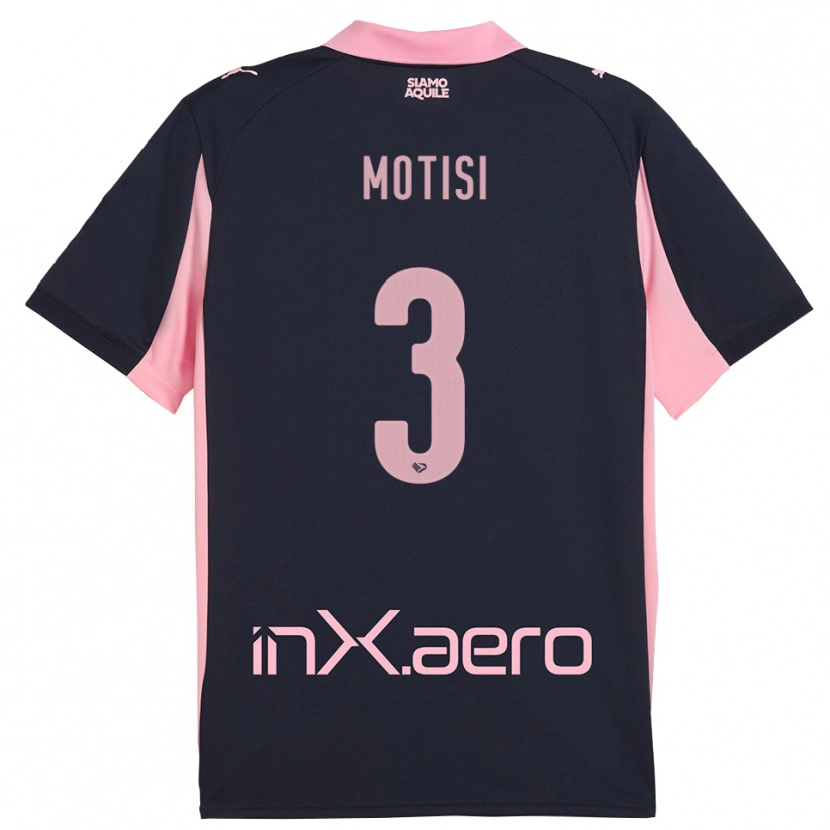 Danxen Niño Camiseta Giuseppe Motisi #3 Marino Rosa 2ª Equipación 2025/26 La Camisa