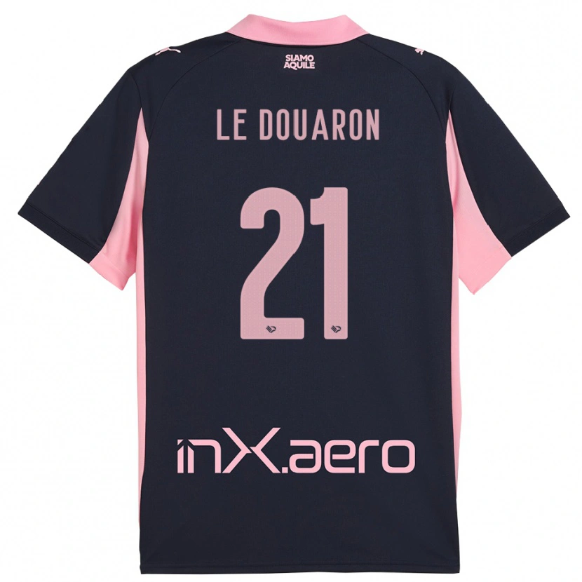 Danxen Niño Camiseta Jérémy Le Douaron #21 Marino Rosa 2ª Equipación 2025/26 La Camisa
