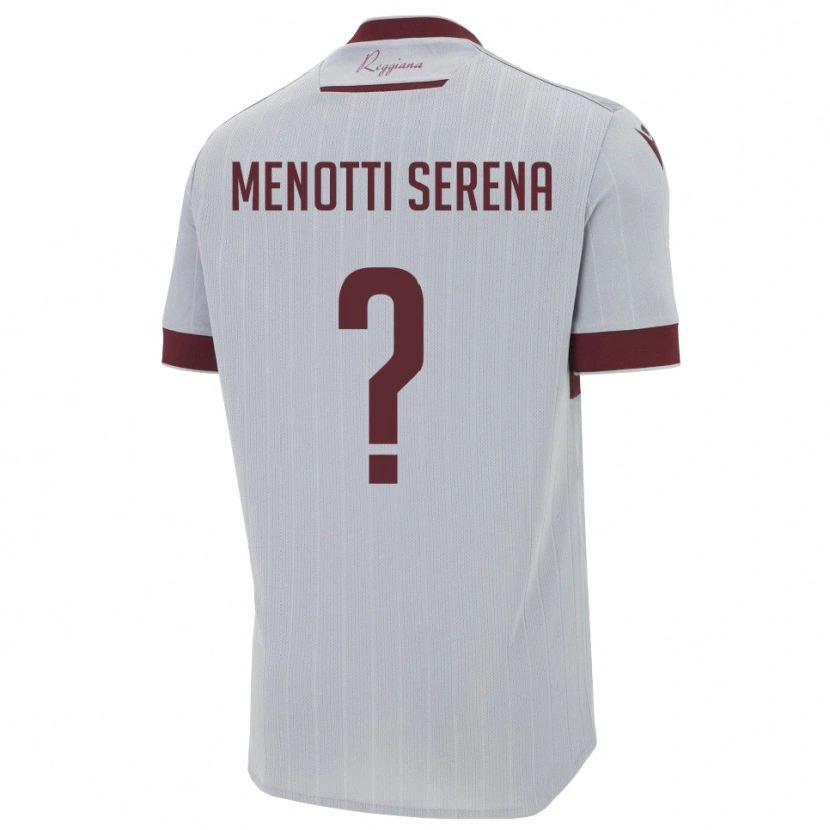 Danxen Niño Camiseta Toma Menotti Serena #0 Borgoña Blanco 2ª Equipación 2025/26 La Camisa